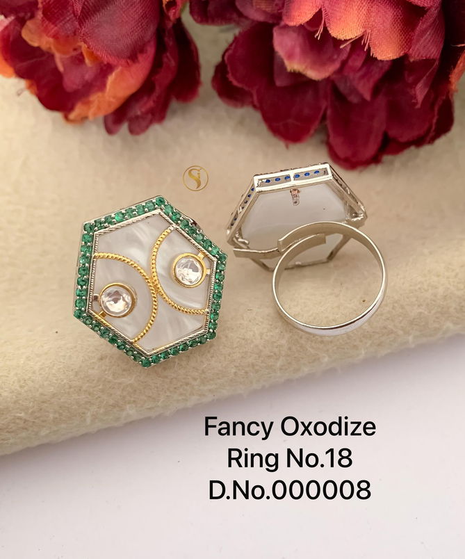 4 Fancy Designer Oxidized Ring Wholesale Price In Surat
